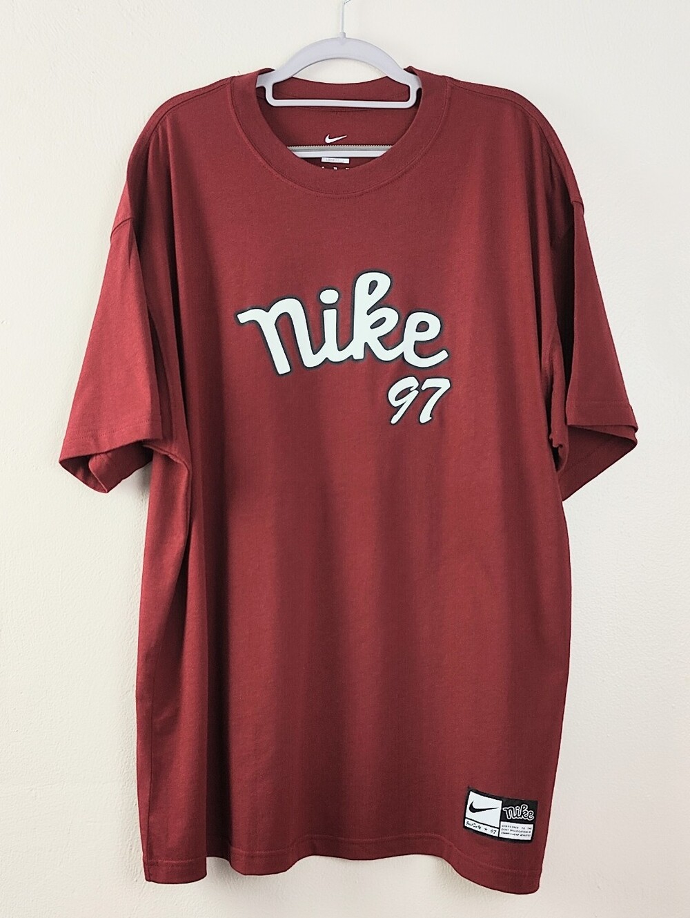 NEW Nike Men's Max90 Basketball T-shirt Size XL Loose Fit Red Nike 97 Shirt